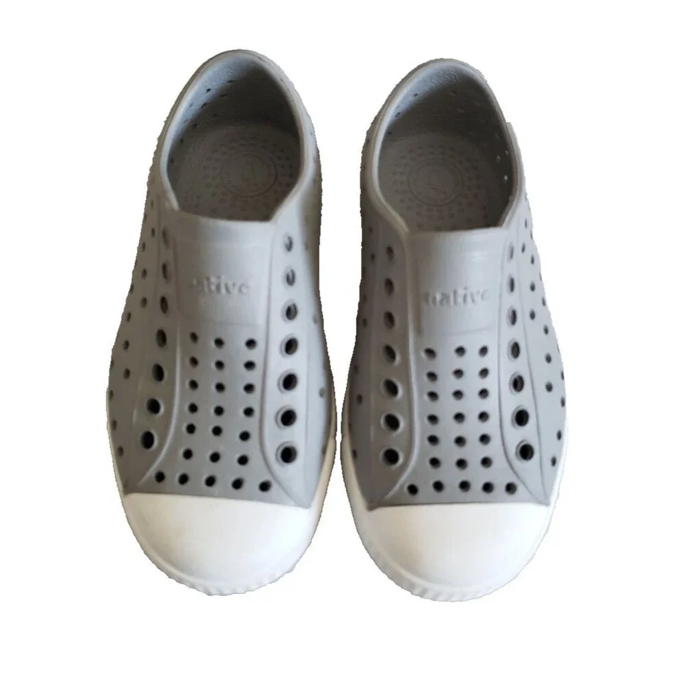 Native Kids Jefferson Slip On Casual Water Shoes Gray Size C10 NEW